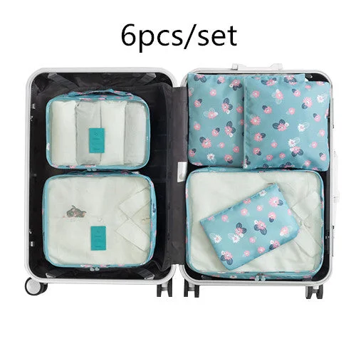 B 6Pcs Travel Bag