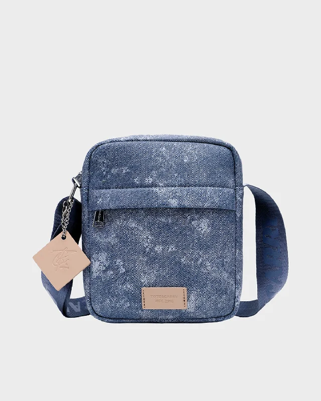 Denim Crossbody Bread Bag in Dark Blue