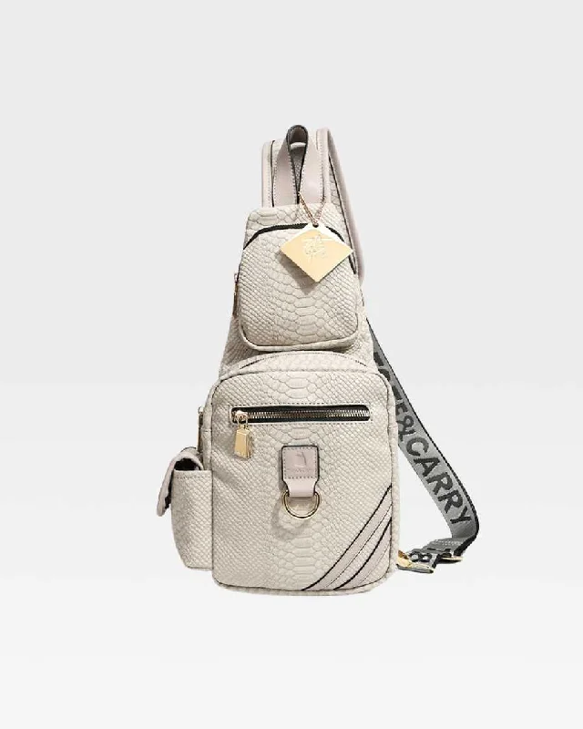 Apollo 1 Tear Drop Crossbody Bag in Grey