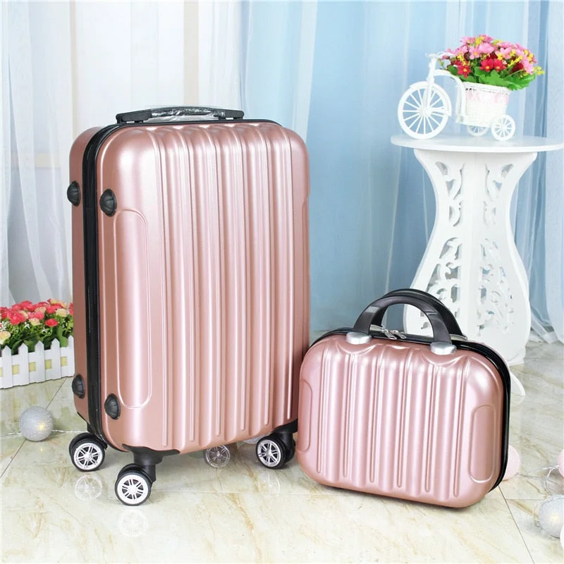 20Inch Two Pieces Set Of Luggage,Universal Wheel Boarding Box,Mini Suitcase,Beautiful