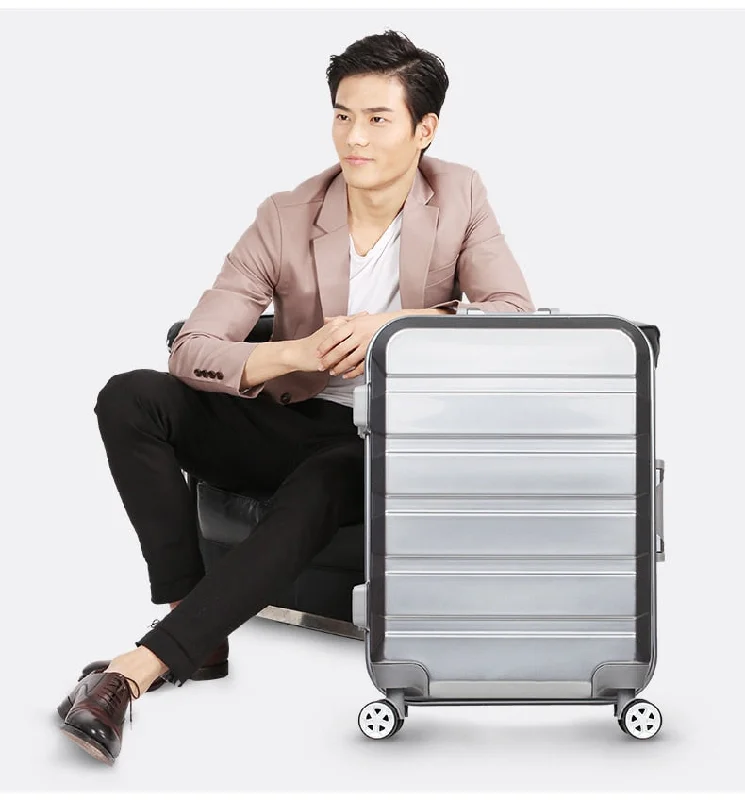 Trolley Case 24 Inch 80L Travel Luggage Men Suitcase Trolley Universal Wheel Password Box Anti