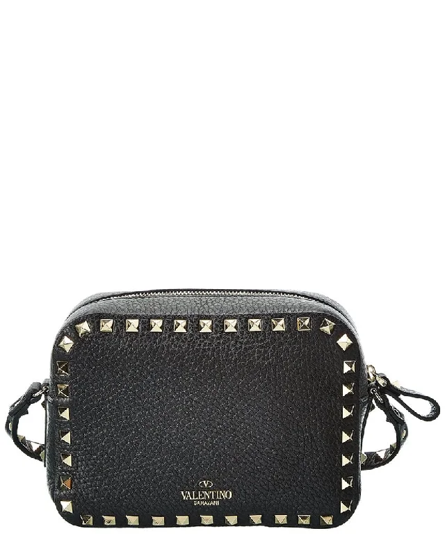 Valentino Rockstud Grainy Leather Camera Bag