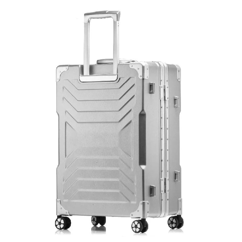 20''24''26''29Women Travel Luggage Aluminum&Pc Suitcase Boarding Case Rolling Luggage Case