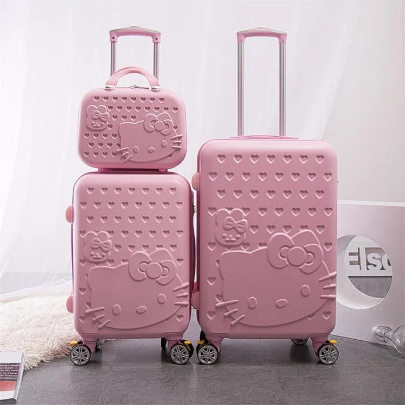 New Cartoon Two-Piece Trolley Case,Universal Wheel Luggage,24"Rolling Password Lock