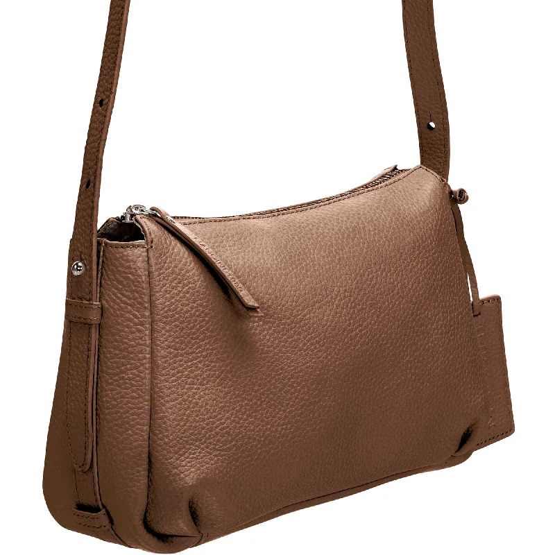 Mancini Pebbled Charlize Leather Crossbody Bag