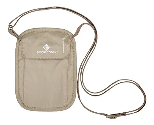 Eagle Creek Travel Gear Luggage RFID Blocker Neck Wallet, Tan